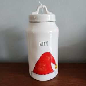 Rae Dunn new Christmas holiday cermaic "Believe" Jar